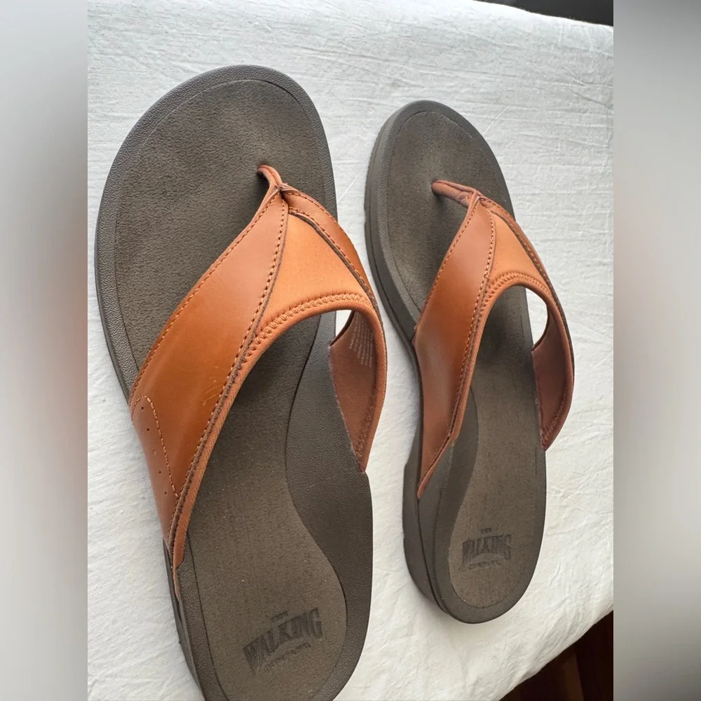 Abeo Balboa Sandals - Carmel Brown with Metatarsal Support - Size 7.5